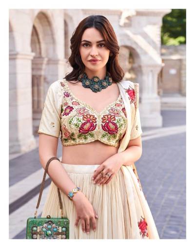 SAKHIYAA BY SAYURI DESIGNER CHINON SILK LEHENGA CHOLI WHOLESALER IN INDIA